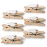 Wooden Heart Pegs 6 Pack