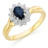 SAPPHIRE ENGAGEMENT CLUSTER RING