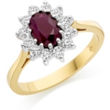 RUBY ENGAGEMENT CLUSTER RING