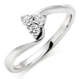 WHITE GOLD ENGAGEMENT TWIST RING