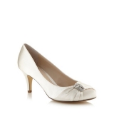 Debenhams Debut Ivory Satin Diamante Wedding Shoes