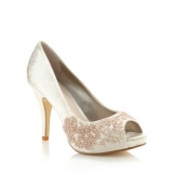 Debenhams Debut Gold Metallic Beaded Wedding Shoes