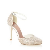 Debenhams Faith Natural Glitter Lace Wedding Shoes