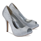 Debenhams Pink By Paradox London Satin Luxe Silver Wedding Shoes