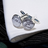 Personalised Silver Plated Wedding Cufflinks