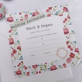 Vintage Floral Wedding Invitations