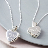 Personalised Silver Heart Locket
