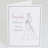 Personalised 'Thank You Bridesmaid' Card