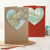 Not On The High Street .com - Personalised Map Heart Card