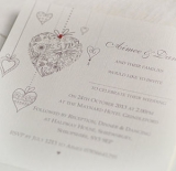 Not On The High Street .com - Hearts Personalised Wedding Invitations