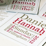 Not On The High Street .com - Personalised Word Block Wedding Stationery