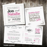 Not On The High Street .com - Personalised Wedding Invitation With Rsvp