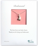 Lily Charmed - Bridesmaid Silver Heart Necklace