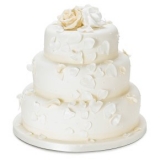 Waitrose - Fiona Cairns Ivory Rose Petal 3-tier Wedding Cake