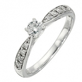 Ernest Jones - 9ct third carat diamond solitaire ring