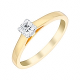 Ernest Jones - 18ct gold 25pt claw set solitaire diamond ring
