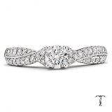 Ernest Jones - Tolkowsky 18ct white gold 0.75ct round cut diamond ring