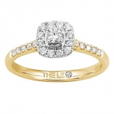 Ernest Jones - Leo Diamond 18ct gold one third ct I-I1 diamond cushion halo ring
