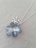 Zoe Hearts - Blue Crystal Snowflake Necklace