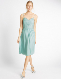 Marks and Spencer Floral Lace Strap Swing Dress in Duck Egg