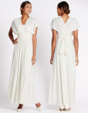 M&S Collection Multiway Strap Maxi Dress in Ivory