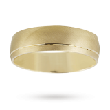 Goldsmiths - 6mm matt and polished gents wedding ring