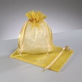 Amazon - 100 Gold Organza Wedding Favour Bags