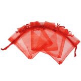 Amazon - 25 Organza Wedding Gift Bags Favour Red