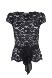 Jacques Vert - Navy Lace Top