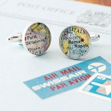 Not On The High Street.com - Personalised Location Map Cufflinks