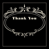 Marks and Spencer - Black Thank You Card