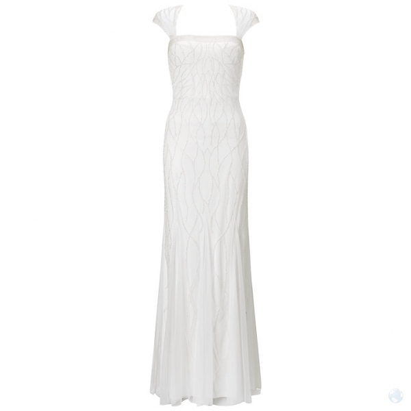 John Lewis - Adrianna Papell Long Beaded Gown