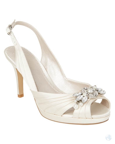 House of Fraser Phase Eight Jewel Pleated Wedding Shoes