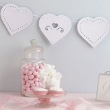 WEDDING HEARTS PAPER BUNTING