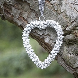 WHITE BELL HEART DECORATION