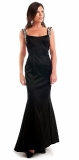 ARIELLA KIMBERLEY SATIN JEWEL LONG DRESS