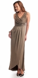 ARIELLA GRACE JET LAQUE JERSEY LONG DRESS