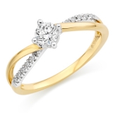 GOLD DIAMOND ENGAGEMENT RING