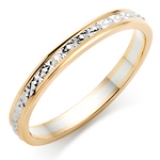 BI-COLOUR GOLD SPARKLE WEDDING RING