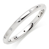 18CT WHITE GOLD DIAMOND WEDDING RING