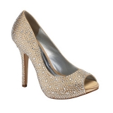 Debenhams Pink By Paradox London Satin Luxe Gold Bridal Shoes