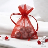 Red Organza Favour Bags