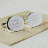 Personalised Oval Cufflinks