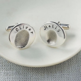 Personalised Round Fingerprint Cufflinks