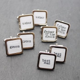 White Wedding Party Cufflinks