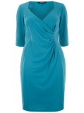 Evans - SCARLETT & JO MOSAIC BLUE CITY DRESS