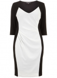 Evans - SCARLETT & JO CREAM CONTRAST DRESS