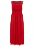 Evans - SCARLETT & JO RED EMBELLISHED DRESS