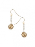 Evans - EVANS GOLD KNOT AND CRYSTAL EARRINGS