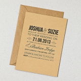 Not On The High Street .com - Rustic Style Wedding Invitation